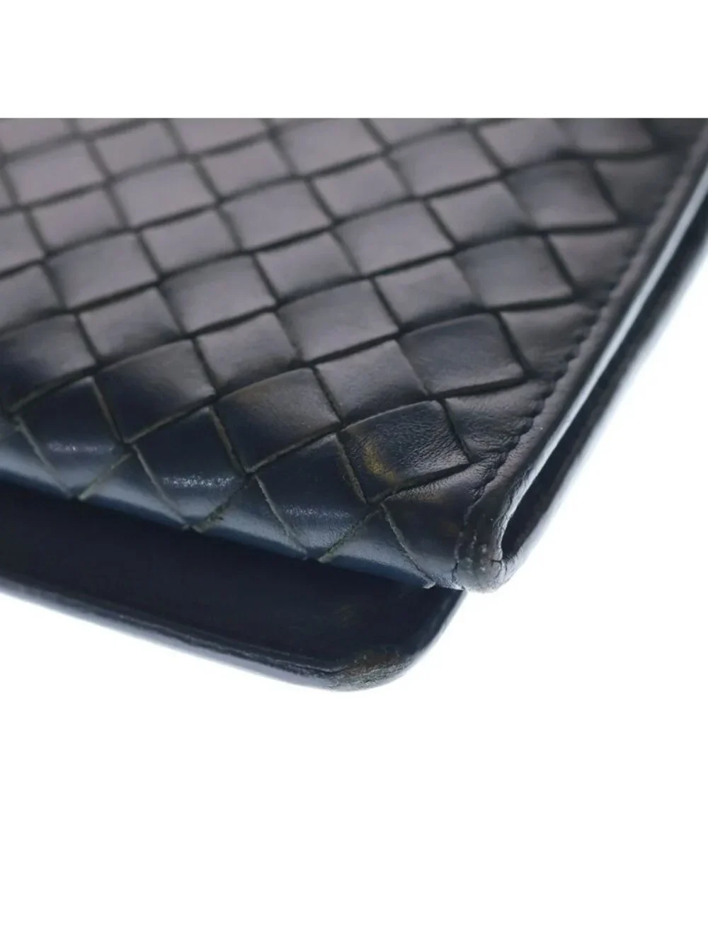 Bottega Veneta Intrecciato Light Tourmaline Bifold Wallet Navy